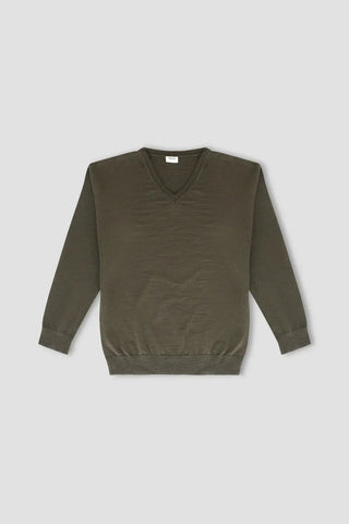 Solid V-Neck Sweater For Men