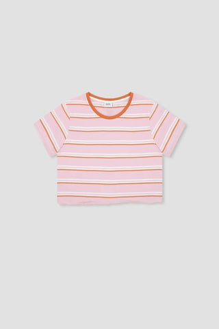 Stripe T-Shirt For Women - Coral Gold - MEME