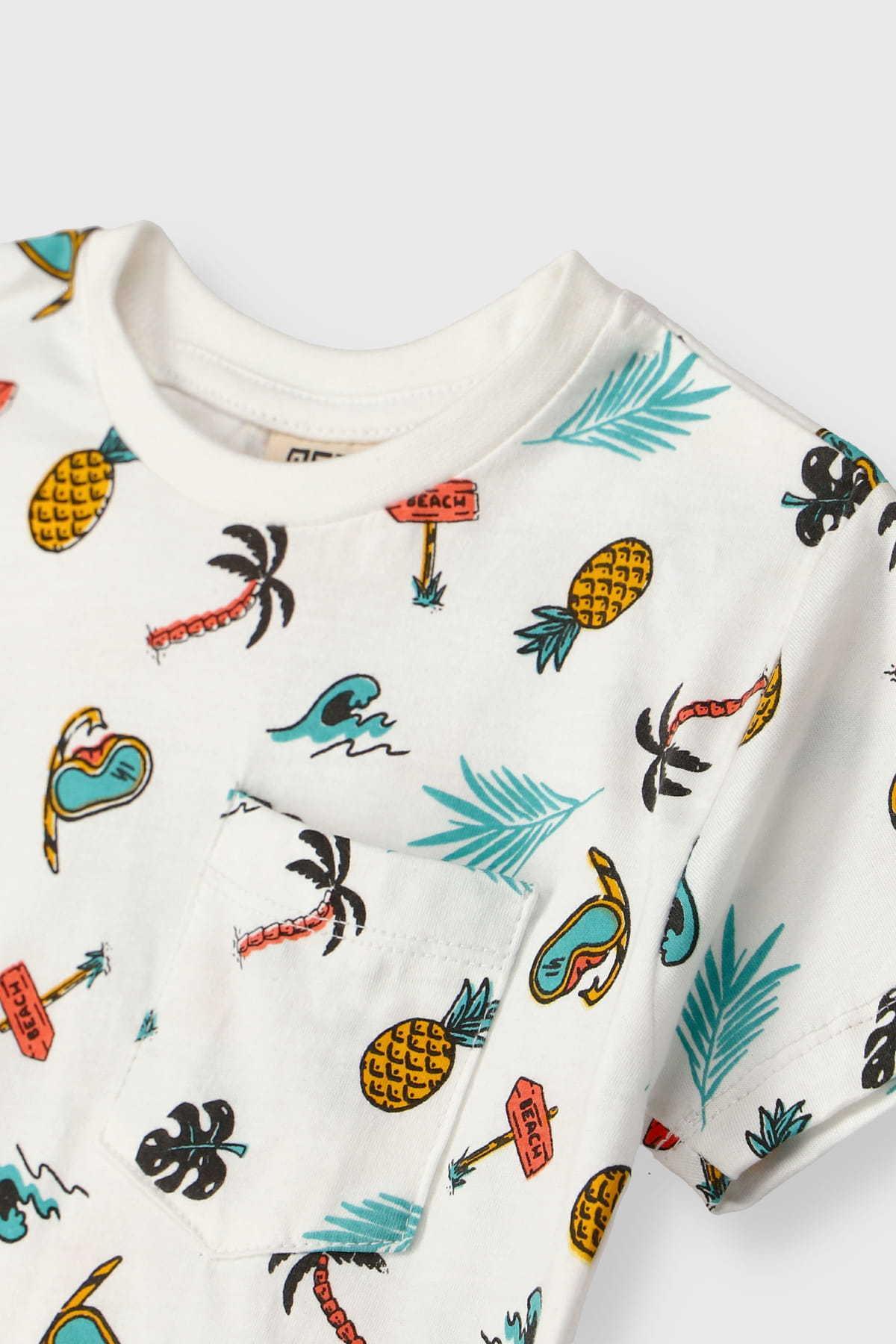 All Over T-Shirt For Baby Boy - White - MEME