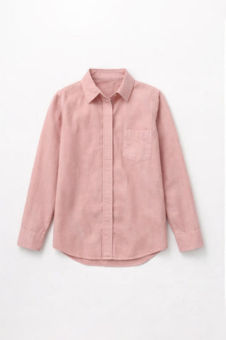 Button Down Shirt With Pocket For Girl