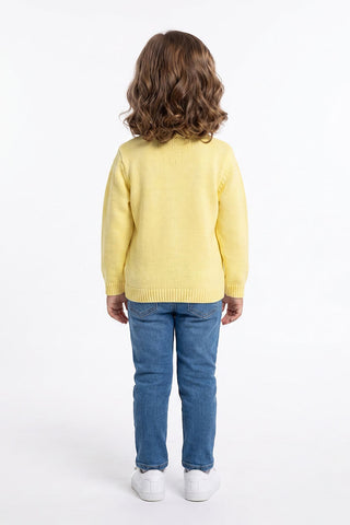Knitted Sweater with pom pom detail for Baby Girls
