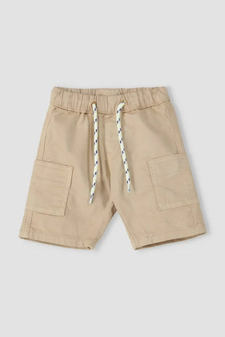 Cargo Poplin Short For Baby Boy - Camel - MEME