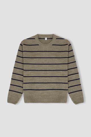 Striped Pullover Sweater For Boy
