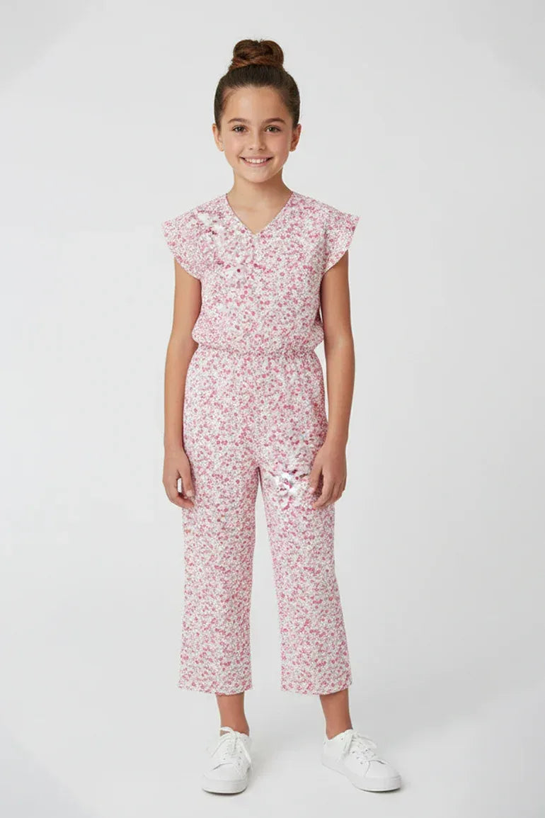 Printed Jumpsuit Dress For Girl