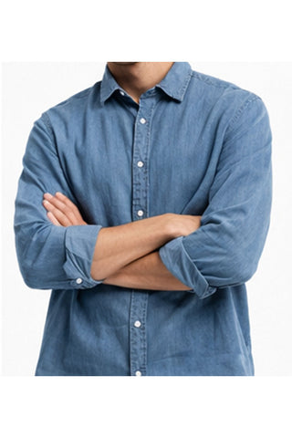 Denim Button Down Shirt For Men