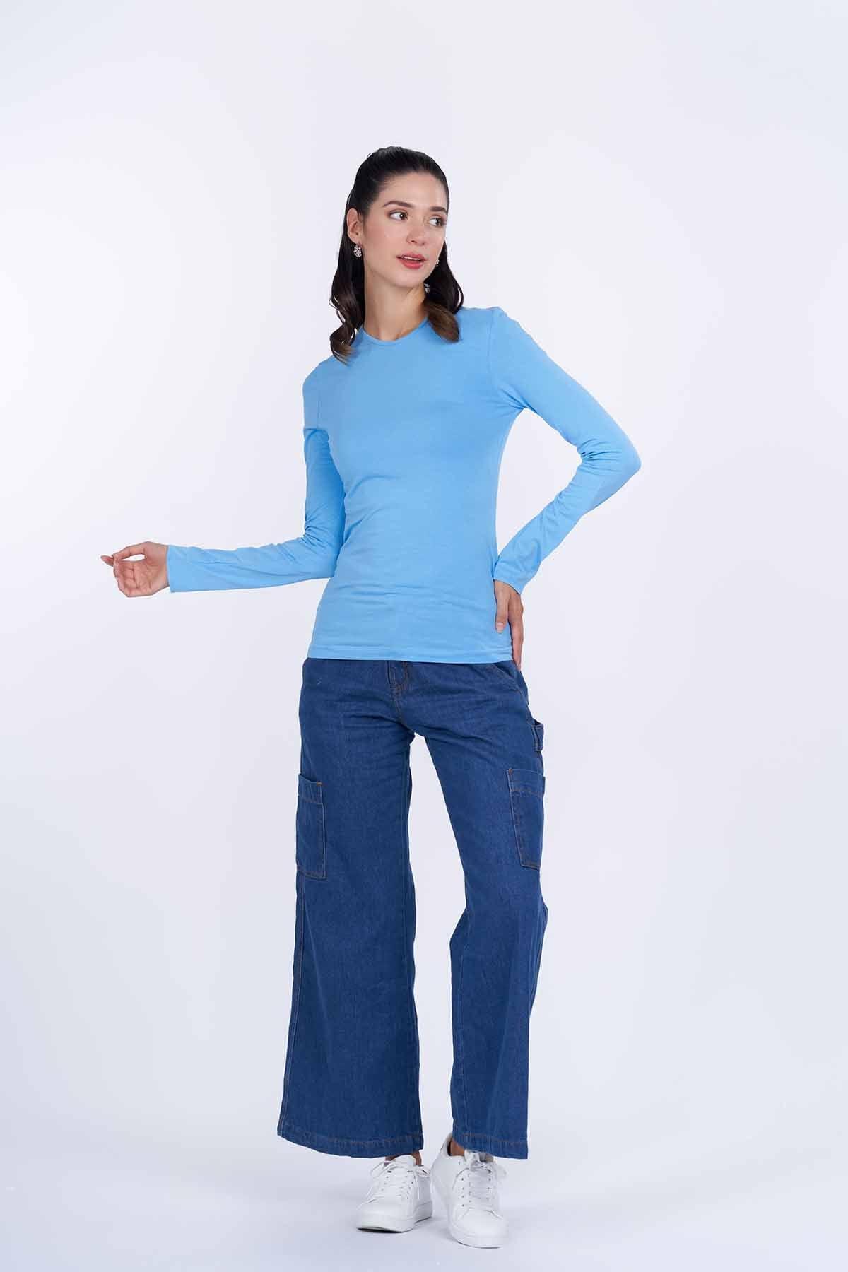 Solid Long Sleeve T-Shirt For Women