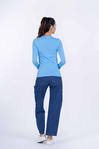 Solid Long Sleeve T-Shirt For Women
