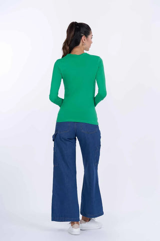 Solid Long Sleeve T-Shirt For Women
