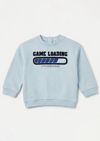 Graphic Sweatshirt for Boys - Light Blue