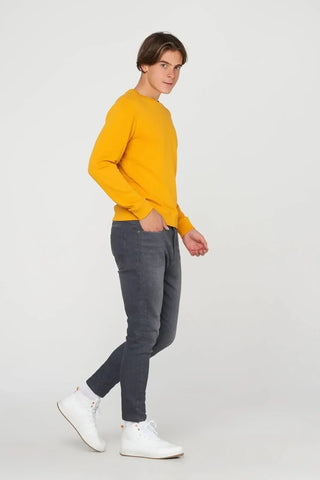 Solid Sweatshirt For Men - Orangey Yellow