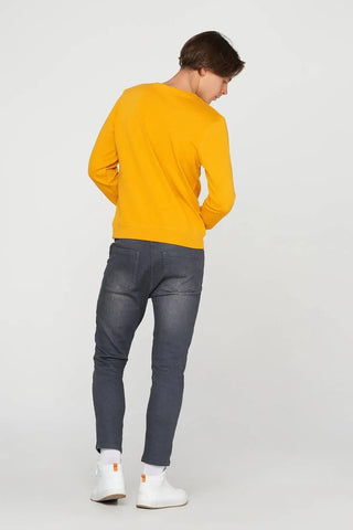 Solid Sweatshirt For Men - Orangey Yellow