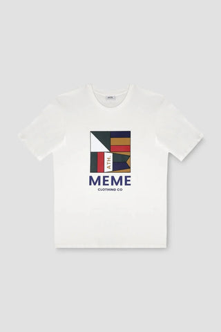 Printed T-Shirt For Men - White - MEME