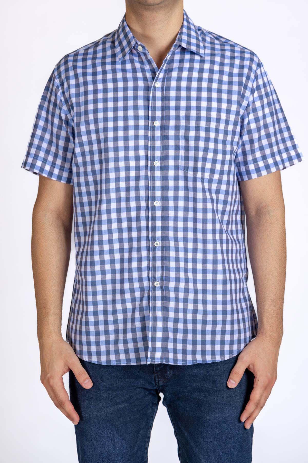 Check Half Sleeve Shirt For Men