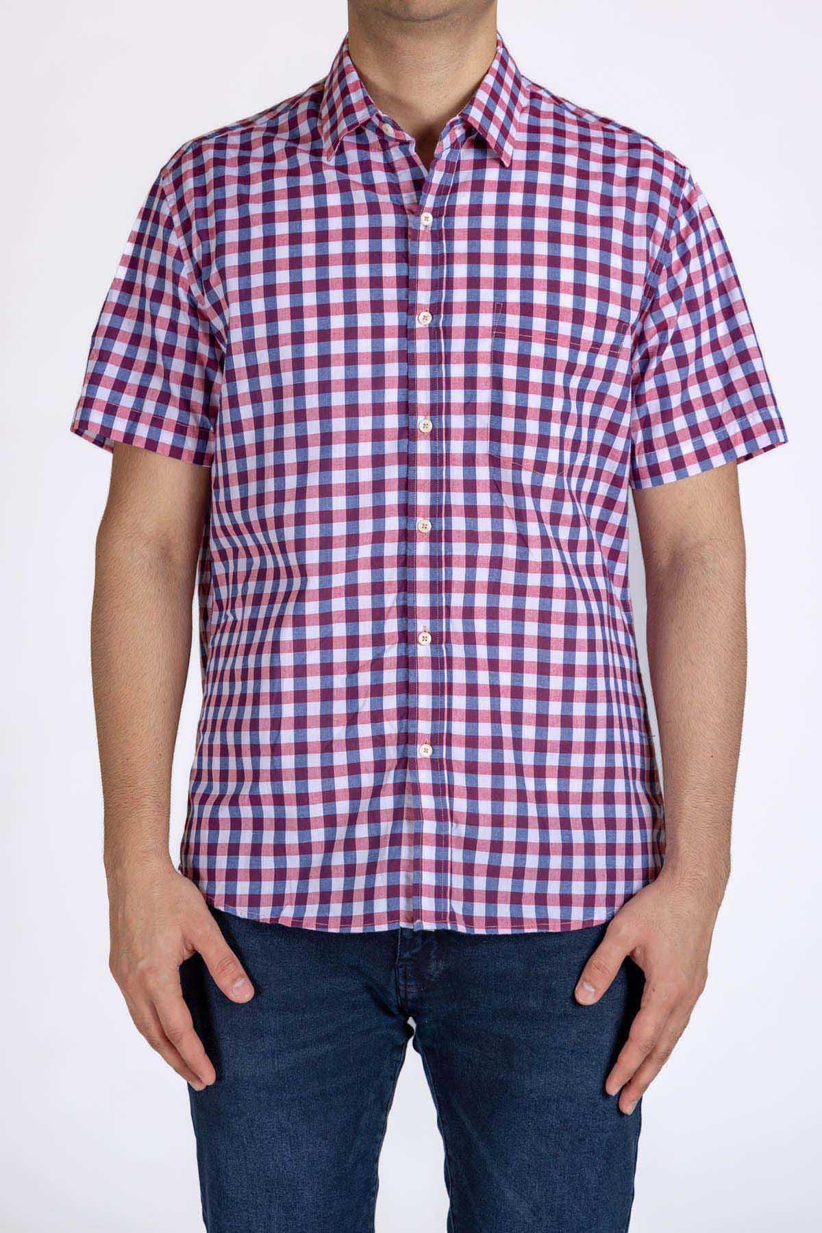 Check Half Sleeve Shirt For Men