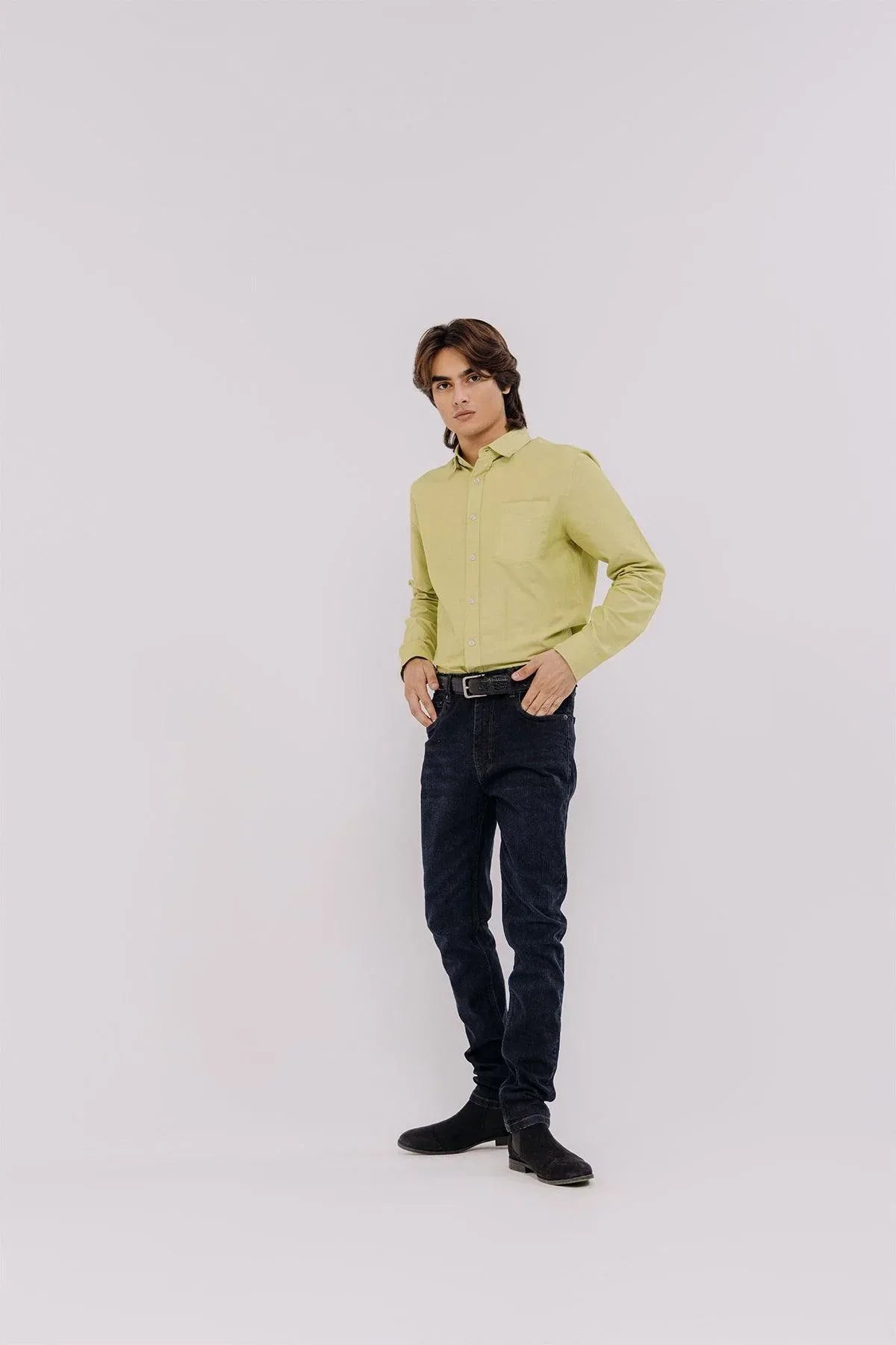 Solid Shirt For Men - Green