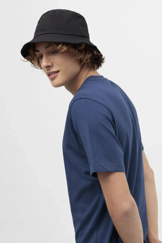 Crew Neck Basic T-Shirt For Men - Blue - MEME