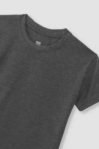 Solid Crew Neck T-Shirt For Boy