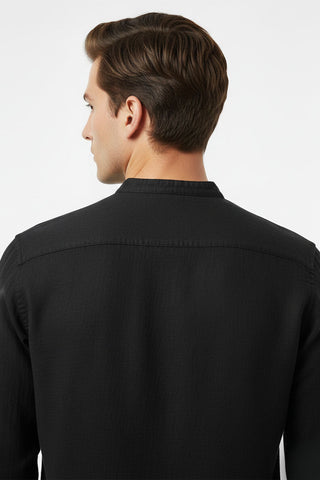 Band Collar Shirt For Men