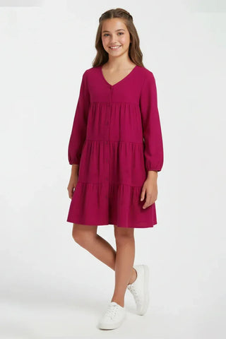 Crinkled Dress For Girl