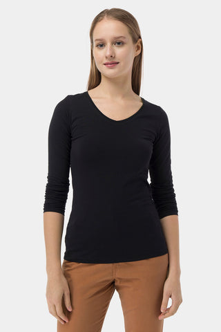 Long Sleeves V Neck T-Shirt