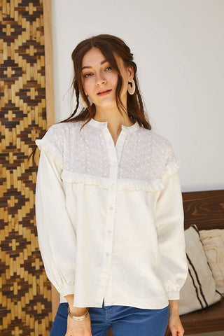 Ruffled Trim Shirt