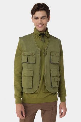 Sleeveless Zipper Jacket