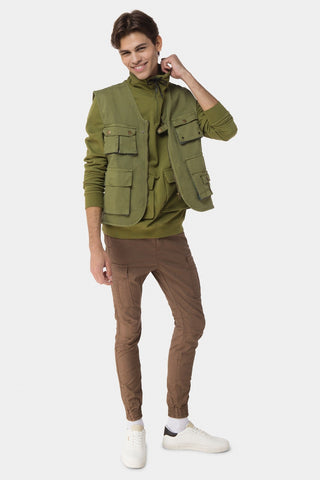Sleeveless Zipper Jacket