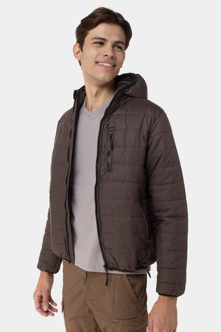 Long Sleeve Puffer Hooded Jacket