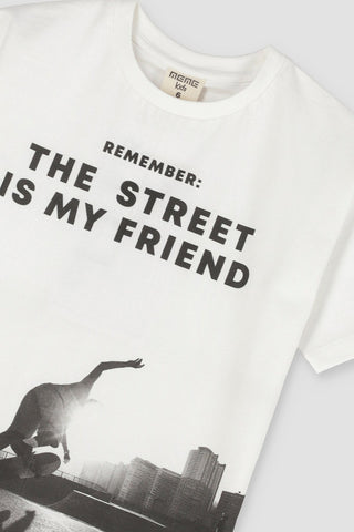 Skateboard Printed T-Shirt