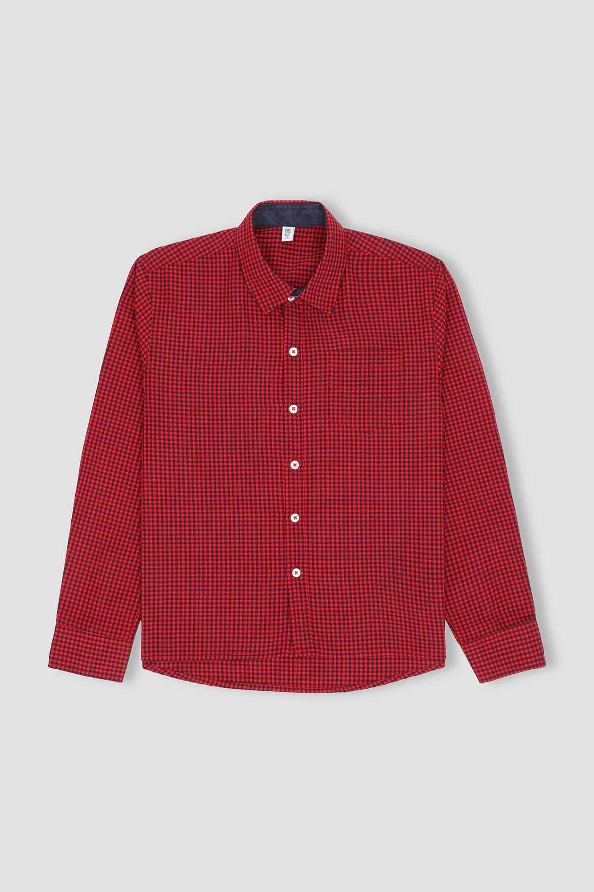 Boy's Checkered Button Down