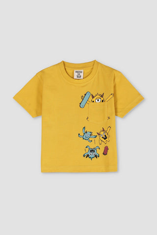 Graphic Monster Pocket T-Shirt