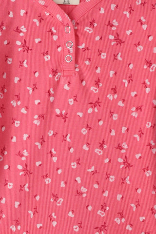 Ribbed Floral Top