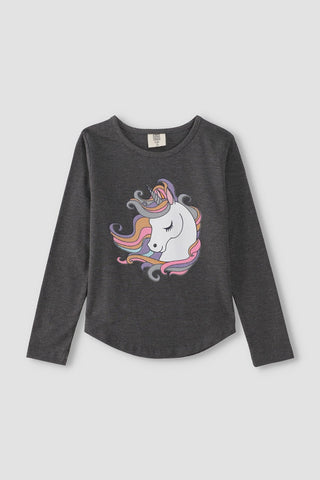 Unicorn Illustration Long Sleeve T-Shirt