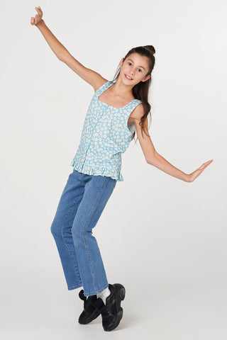 Sleeveless Floral Top