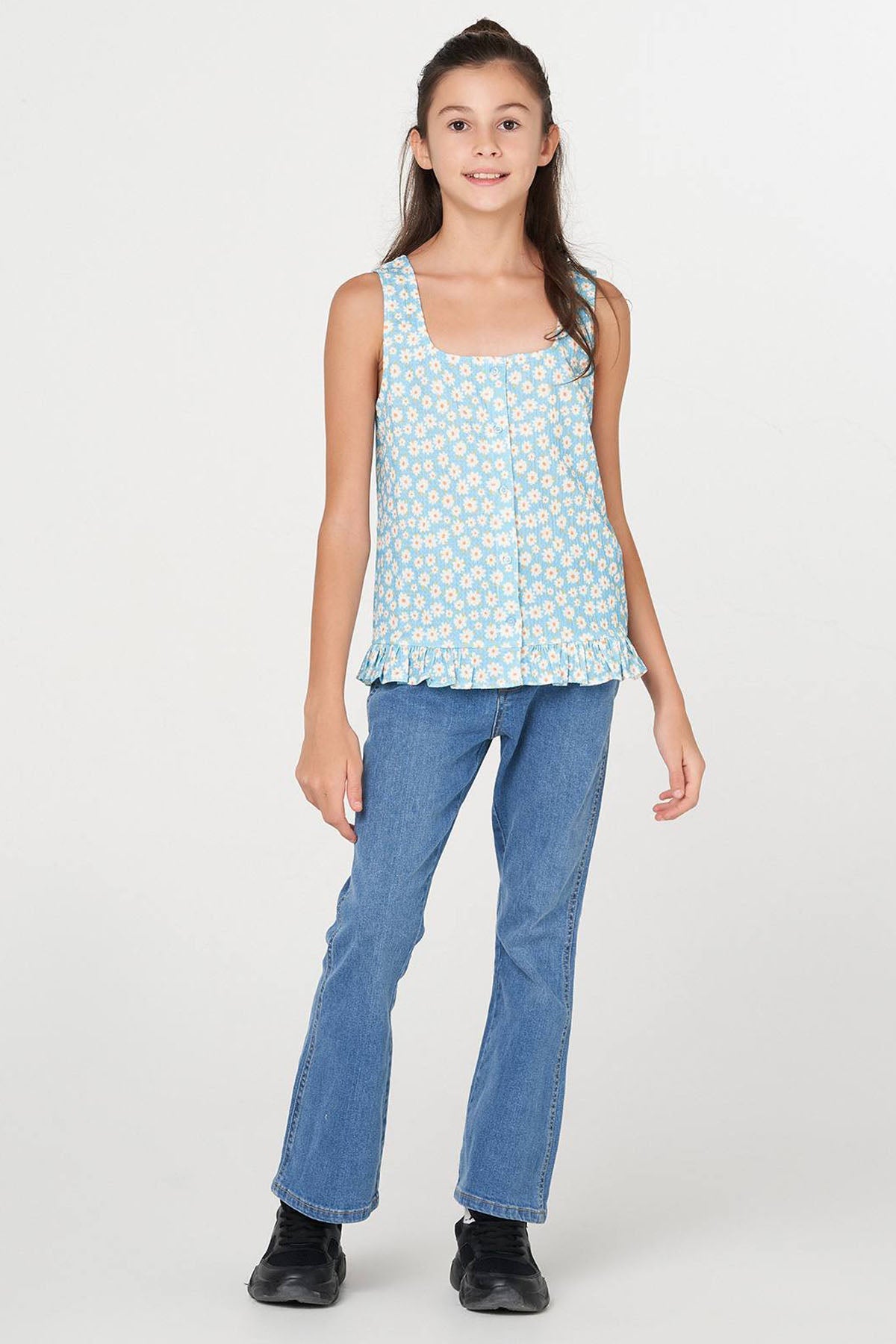 Sleeveless Floral Top