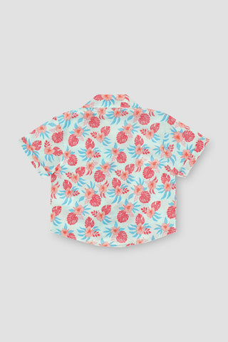 Safari Floral Self-Tie Top
