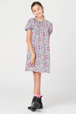 Floral A-Line Midi Dress