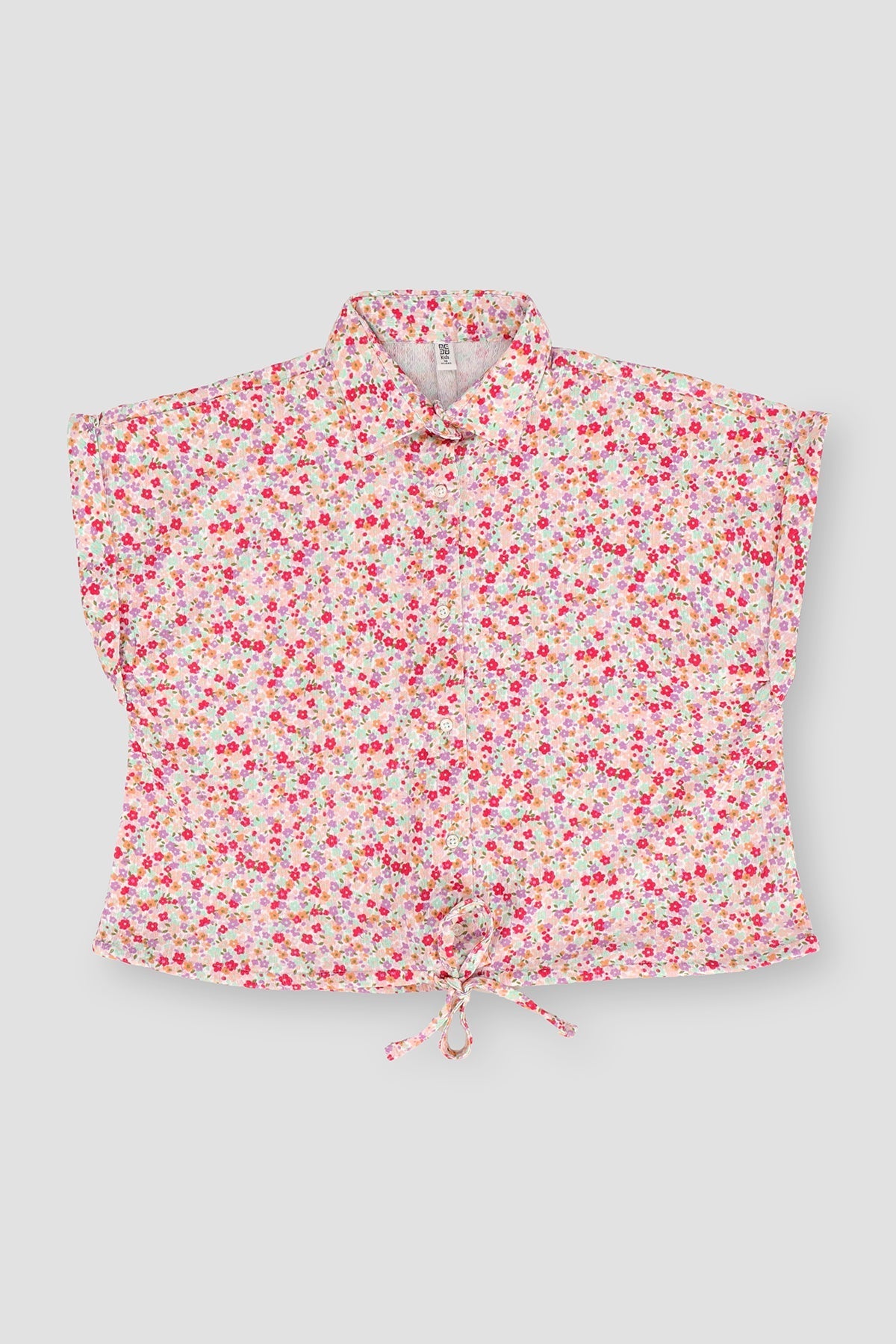 Printed Front Tie Top