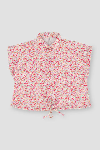 Printed Front Tie Top