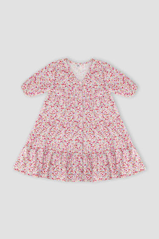 Printed Tiered Dress
