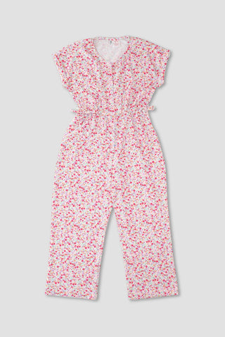 Girl Printed Jumpsuit