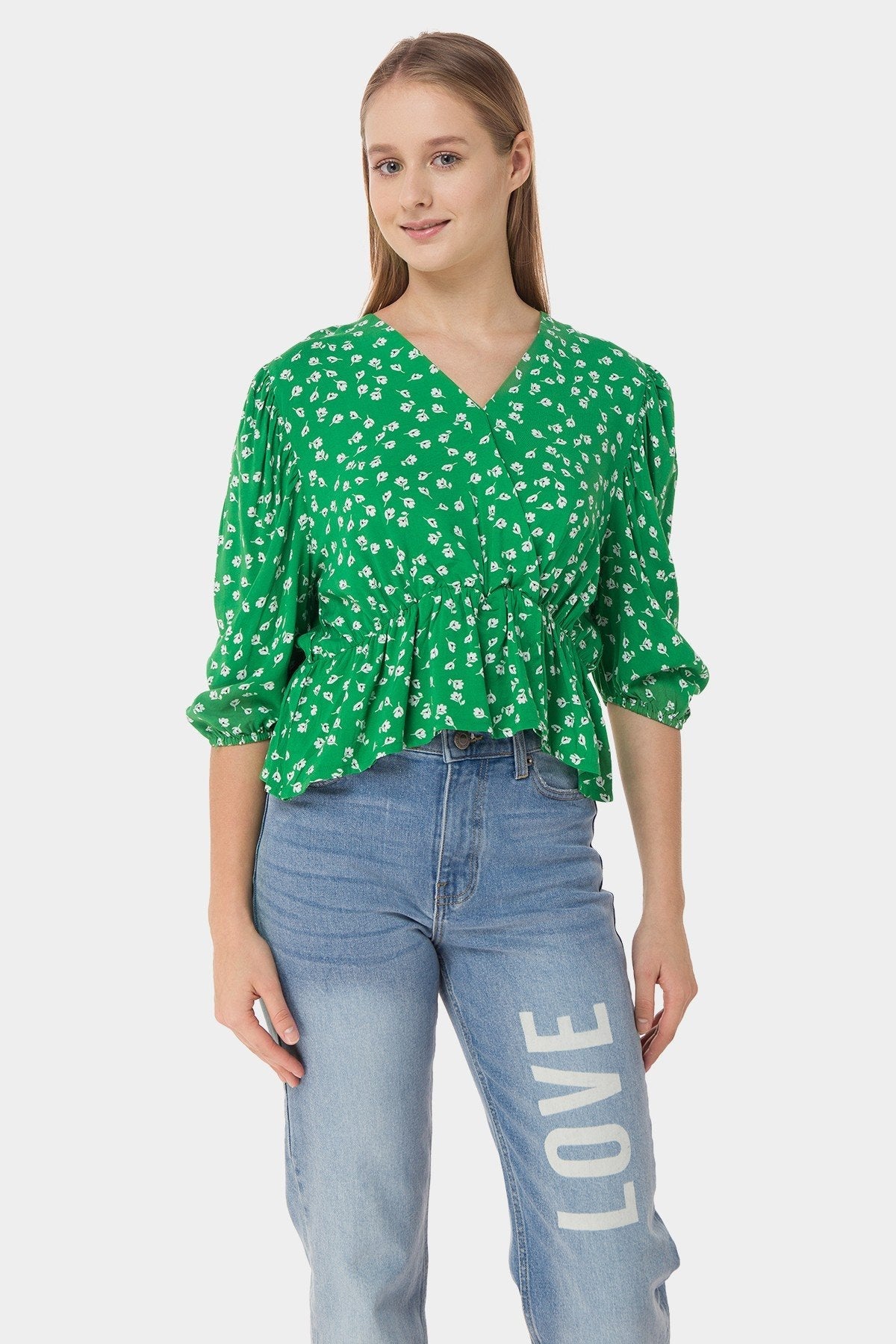 Surplice Floral Top