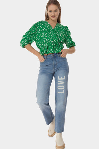 Surplice Floral Top