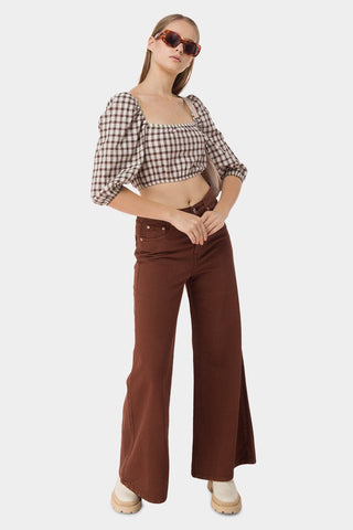 Classical Gingham Checkered Crop Top