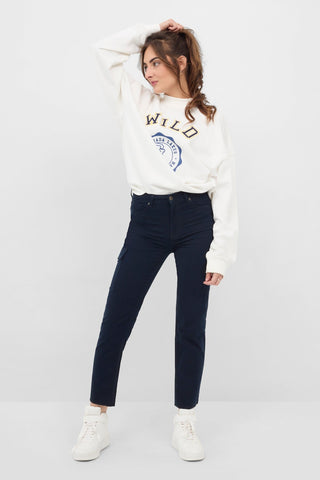 Typography Drop Shoulder Sweatshirt