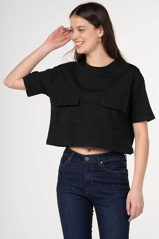 Utility Pockets Crop Top