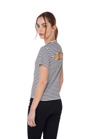 Striped Cut Out Top