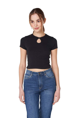 Solid Ribbed Crop Top