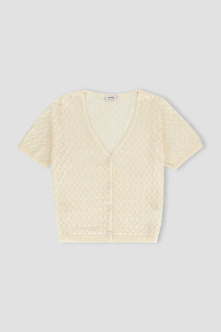 Women Cropped Crochet  Cardigan