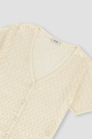 Women Cropped Crochet  Cardigan